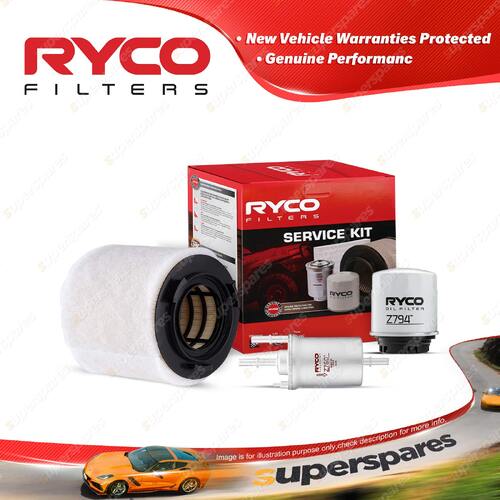 Ryco Oil Air Fuel Filter Service Kit for Audi A1 8X Sport 4cyl Petrol