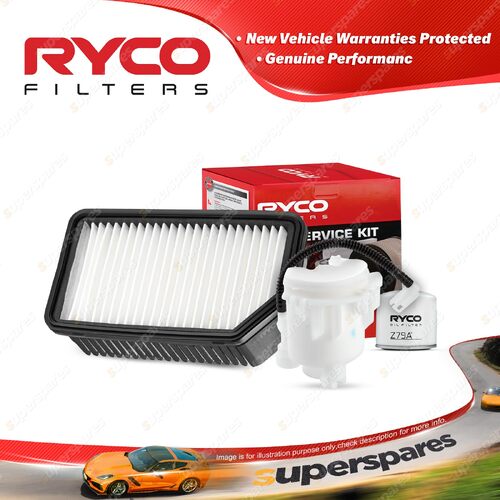 Ryco Oil Air Fuel Filter Service Kit for Kia Soul AM G4FC 04/2009-On
