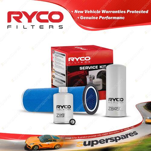 Ryco Oil Air Fuel Filter Service Kit for Ford Tractor 5640 7840 8240 8340 Diesel