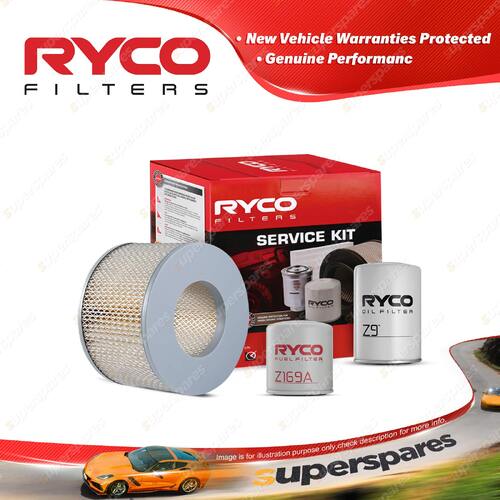 Ryco Oil Air Fuel Filter Service Kit for Toyota Bundera Landcruiser BJ74