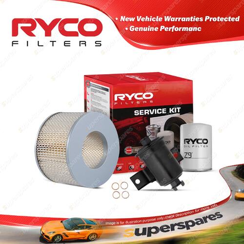Ryco Oil Air Fuel Filter Service Kit for Toyota Landcruiser FZJ70 FZJ75 80 LWB