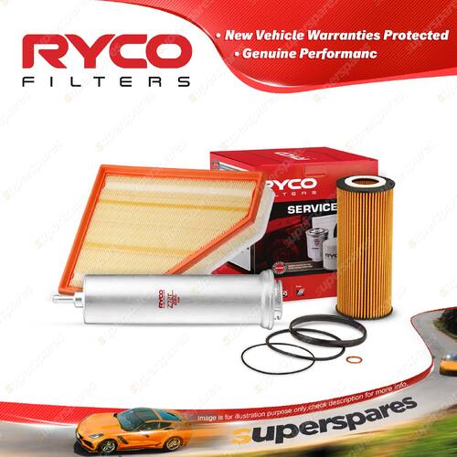 Ryco Oil Air Fuel Filter Service Kit for BMW 320D E90 06/2006-01/2008