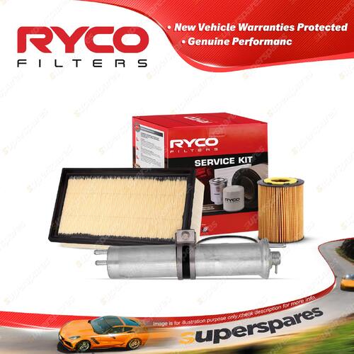 Ryco Oil Air Fuel Filter Service Kit for BMW X5 E53 03/2001-02/2007