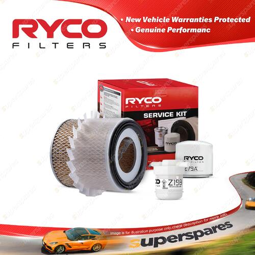 Ryco Oil Air Fuel Filter Service Kit for Ford Econovan SGMR 05/1984-10/1985