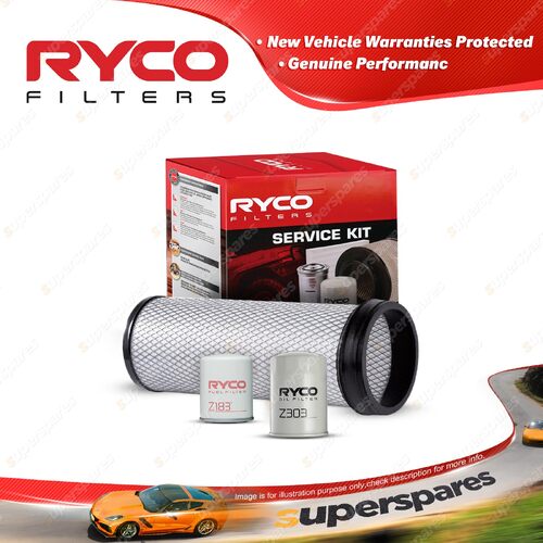 Ryco Oil Air Fuel Filter Service Kit for Hino Ranger 4 FB4J 04/1999-01/2003