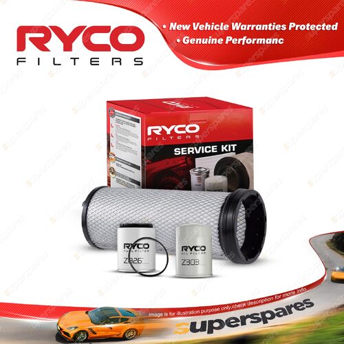 Ryco Oil Air Fuel Filter Service Kit for Hino Ranger 5 FC3J 11/1996-01/2003