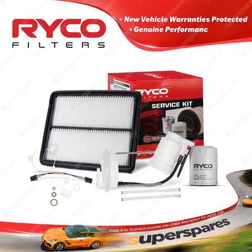 Ryco Oil Air Fuel Filter Service Kit for Honda Accord 50 Series J35Z2 08-13
