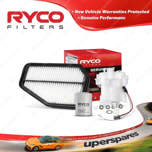 Ryco Oil Air Fuel Filter Service Kit for Honda Civic FN Type R 07/2007-On