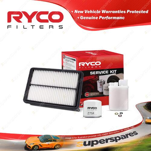 Ryco Oil Air Fuel Filter Service Kit for Hyundai Iload TQ G4KG 02/2008-On