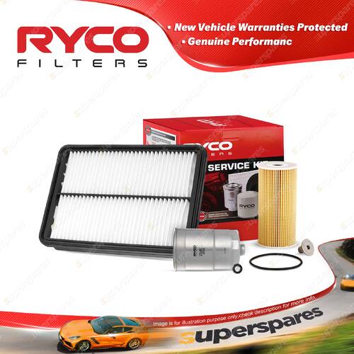 Ryco Oil Air Fuel Filter Service Kit for Hyundai Santa Fe DM D4HB 09/2012-On