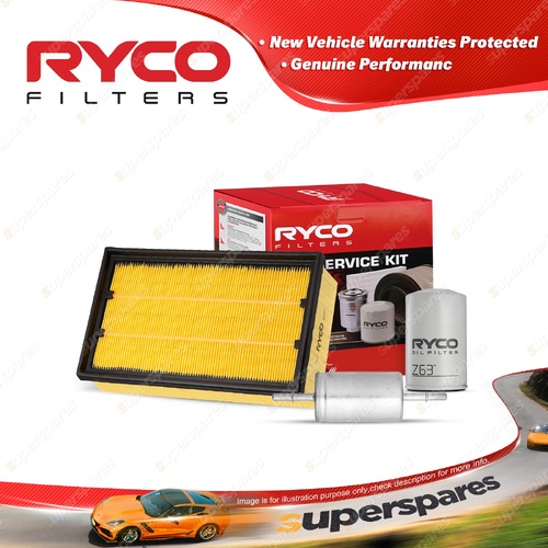 Ryco Oil Air Fuel Filter Service Kit for Jaguar S Type 2.5 07/2002-09/2004