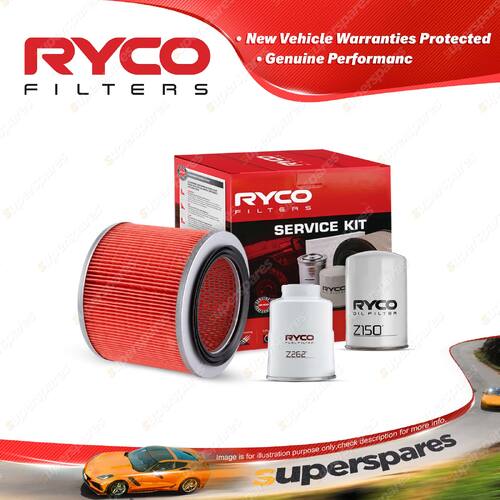Ryco Oil Air Fuel Filter Service Kit for Kia Ceres KW51 52 02/1997-12/2001