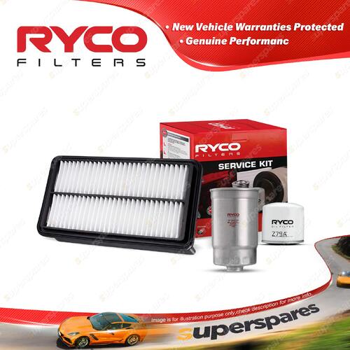 Ryco Oil Air Fuel Filter Service Kit for Kia Grand Carnival VQ 06/2011-On