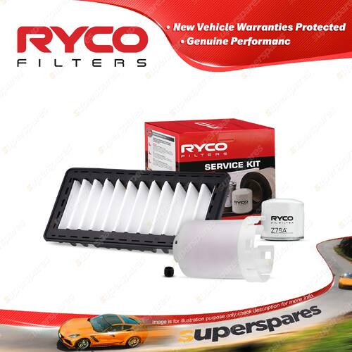 Ryco Oil Air Fuel Filter Service Kit for Mitsubishi Colt RG Turbo 07/2006-2011
