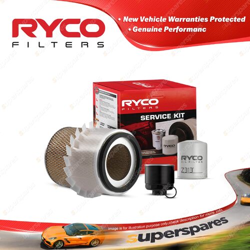 Ryco Oil Air Fuel Filter Service Kit for Mitsubishi Triton MH 4D56 09/1990-1991