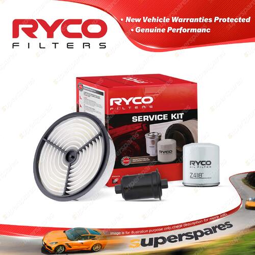Ryco Oil Air Fuel Filter Service Kit for Toyota 4 Runner VZN130 10/1990-1996