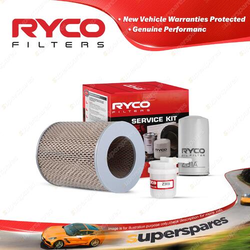 Ryco Oil Air Fuel Filter Service Kit for Toyota Bundera RJ70 01/1990-1991