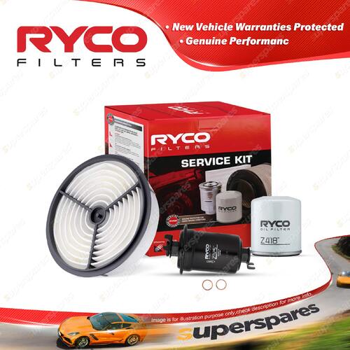 Ryco Oil Air Fuel Filter Service Kit for Toyota Cressida MX83 Auto 10/1988-1992