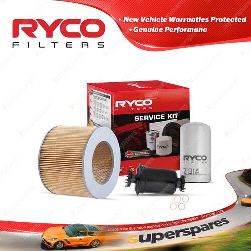Ryco Oil Air Fuel Filter Service Kit for Toyota Soarer MZ12 03/1985-01/1986