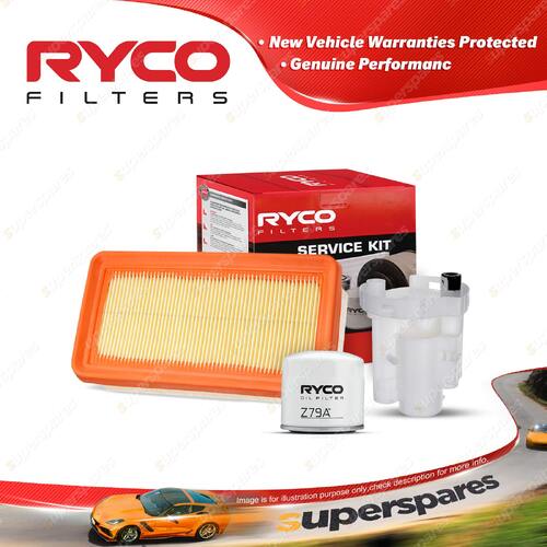 Ryco Oil Air Fuel Filter Service Kit for Kia Rio JB 4cyl 1.4L 1.6L Petrol