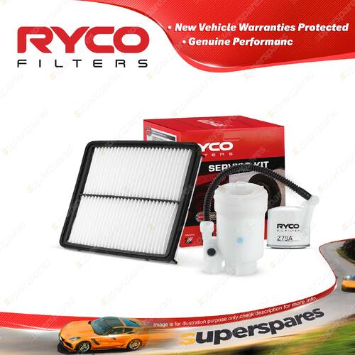 Ryco Oil Air Fuel Filter Service Kit for Kia Optima TF 4cyl 2.4L Petrol