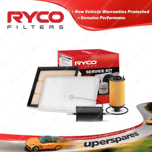 Ryco Oil Air Fuel Cabin Filter Service Kit for Ldv G10 2.0L 4Cyl 2013-On