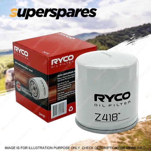 Ryco Oil Filter for Toyota Landcruiser Prado RJZ120R RZJ120 90 95 VZJ120 121 125