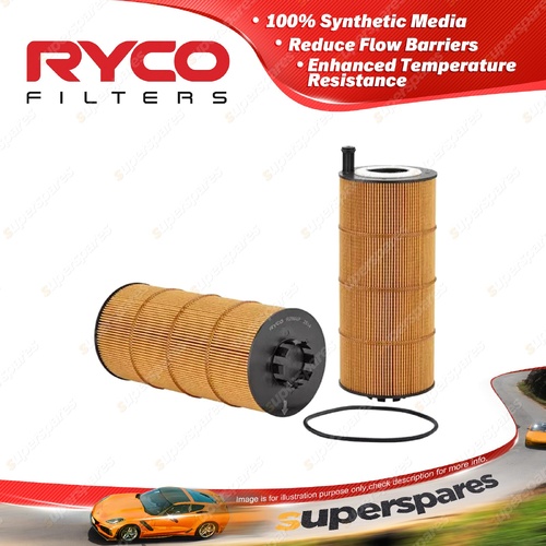 Ryco Oil Filter for Fuso Shogun FV74 6R20 OM470 Engine 2018-On Height 296mm