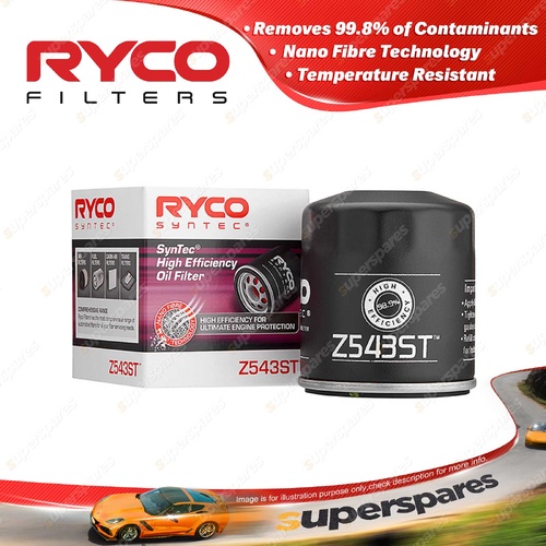 1 Piece of Ryco SynTec Oil Filter for Citroen Cars Height Overall 85.00mm