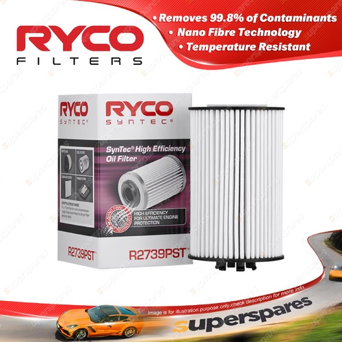 Ryco Syntec Oil Filter for Mercedes Benz 63 AMG 6.2L Height 127mm