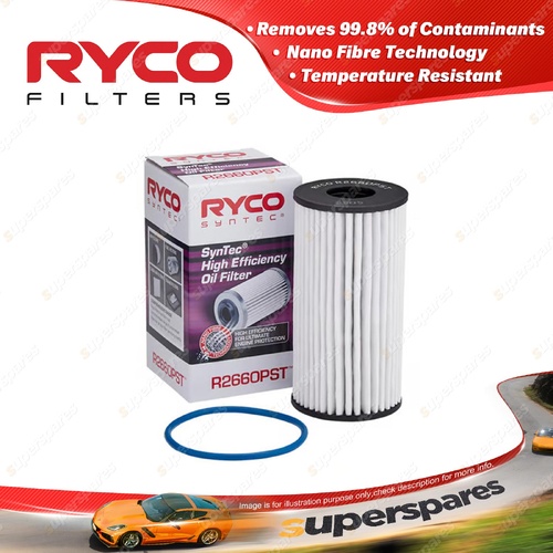 Ryco Cartridge Syntec Oil Filter for Nissan Dualis Navara NP300 D23 2015-On