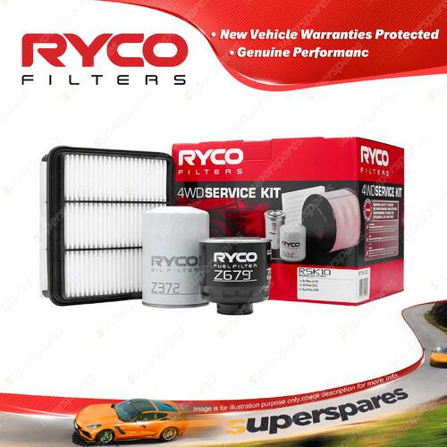 Ryco 4WD Air Oil Fuel Filter Service Kit for Mitsubishi Triton 3.2 4M41