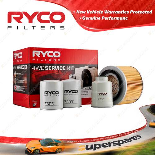 Ryco 4WD Air Oil Fuel Filter Service Kit for Nissan Patrol GU IV TD42T