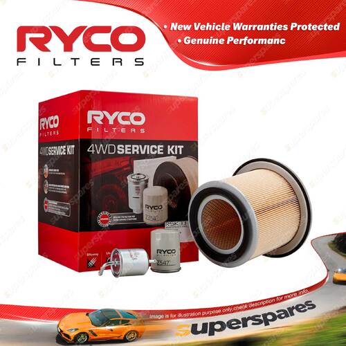 Ryco 4WD Air Oil Fuel Filter Service Kit for Nissan Patrol GU IV TD48DE