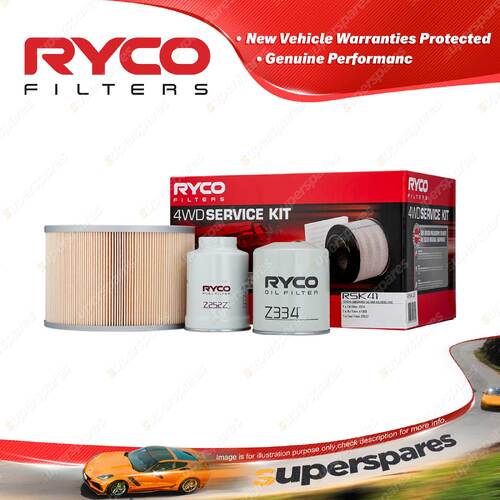 Ryco 4WD Filter Service Kit for Toyota Landcruiser HZJ105R with 1HZ Engines