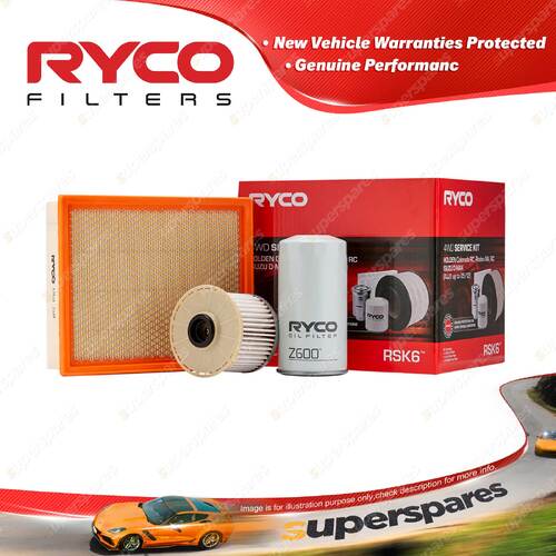 Ryco 4WD Air Oil Fuel Filter Service Kit for Isuzu D-MAX 4JJ1 - up to 05/12