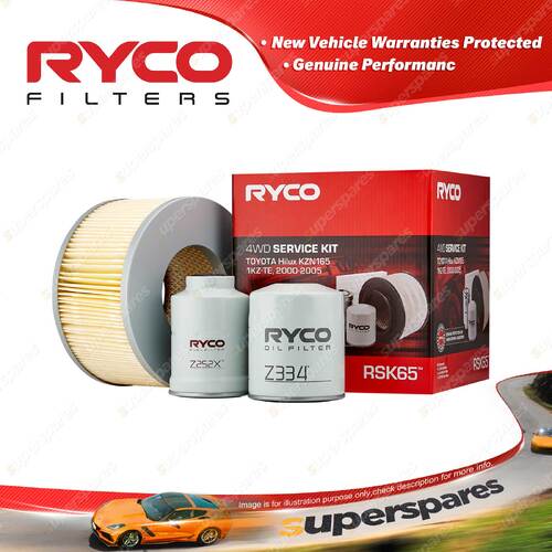 Ryco 4WD Filter Service Kit for Toyota Hilux KZN165 1KZ-TE 2000-2005