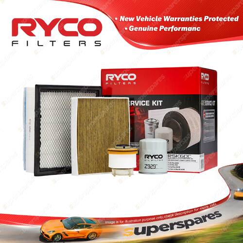 Ryco 4WD Air Oil Fuel Cabin Filter Service Kit - RSK60C Genuine Performance