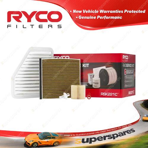 Ryco 4WD Filter Service Kit for Toyota Aurion GSV40R Series Petrol 2GRFE 06-12