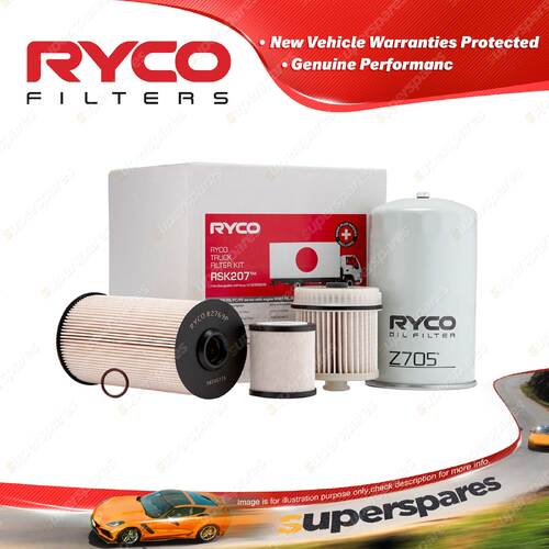 Ryco Filter Service Kit for Isuzu FR FS FT FV 6HK1-TC Engine 07/2016-On