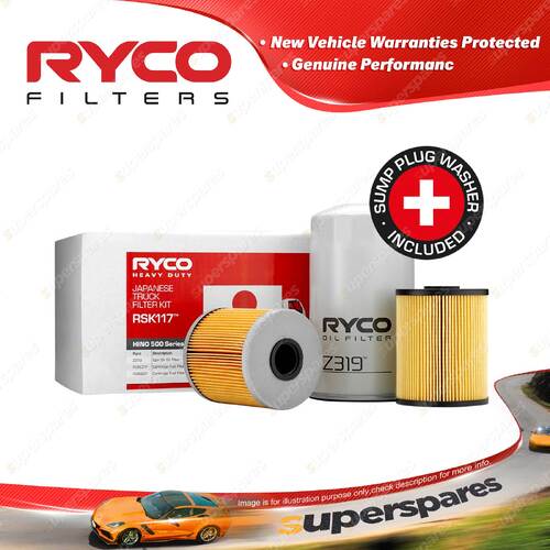 Ryco HD Filter Service Kit RSK117 for HINO 500 Series FC8J US04 Brand New