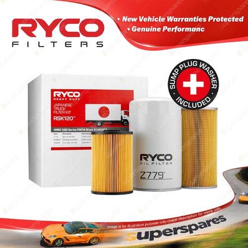 Ryco HD Filter Service Kit RSK120 for HINO 500 Series FM1A Euro 5 A09C