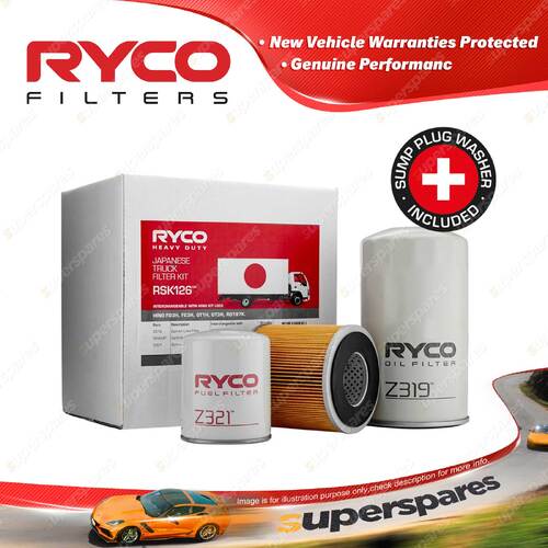 Ryco HD Filter Service Kit RSK126 for HINO FD3H FE3H GT1H GT3H RG197K