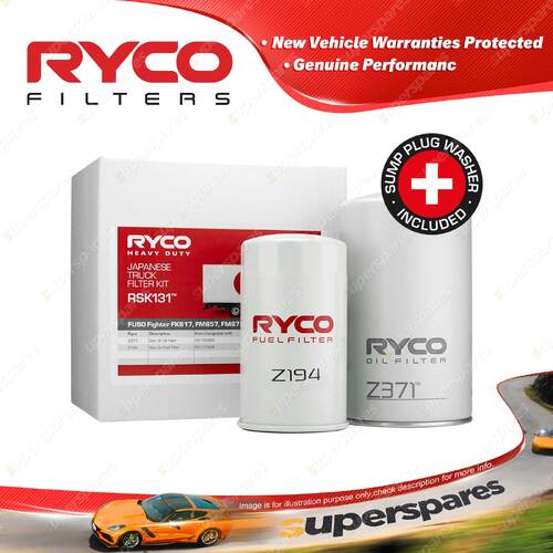 Ryco HD Service Kit RSK131 for FUSO Fighter FK617 FM657 FM677 FN61 FN62 FN63 64