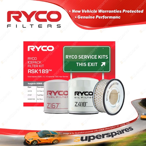 Ryco Filter Service Kit for Icepack 2000 S IC - 300 Hour Service Kit