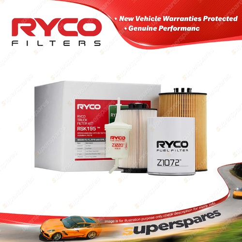 Ryco Oil Fuel Filter Service Kit for Volvo FE FL B7R D7E D7F Engine