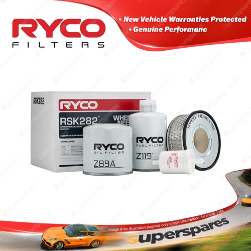 Ryco Oil Air Fuel Filter Service Kit - RSK282 Genuine Performance
