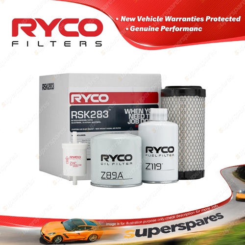 Ryco Oil Air Fuel Filter Service Kit - RSK283 Genuine Performance