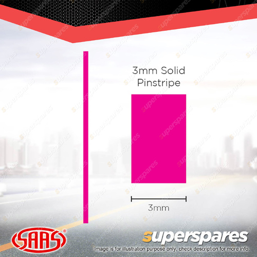 SAAS Pinstripe Solid Line Car Tape Decals Stickers Pink 3mm x 10 Metres