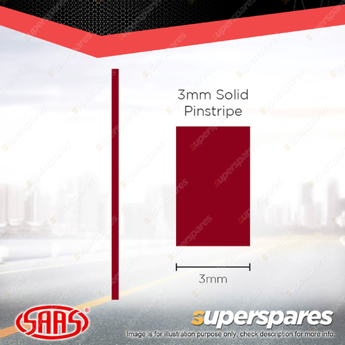 SAAS Pinstripe Solid Line Car Tape Decals Stickers Burgundy 3mm x 10 Metres